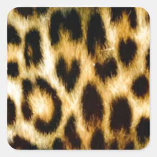 Mooie leopardhuid vierkante sticker