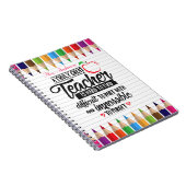 Mooie leraar waardering citaat notitieboek (Rechterzijde)