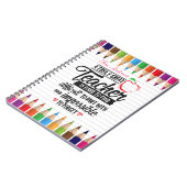 Mooie leraar waardering citaat notitieboek (Linkerzijde)