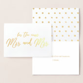 Mooie lesbische bruiloft felicitaties kalligrafie folie kaarten (Display)