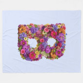 Mooie letter B bloemenmonogram deken (Voorkant (Horizontaal))