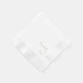 Mooie lettertype gouden tekst bruiloft cocktail servet (Hoek)