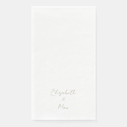 Mooie lettertype gouden tekst bruiloft servet (Voorkant)