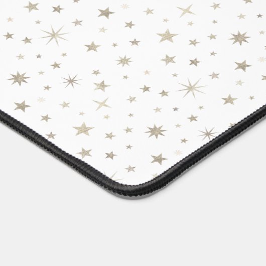Mooie leuk geslacht neutraal zilver sterrenpatroon bureaumat (Hoek)