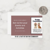 Mooie leuke hond notitiekaartje (Voorkant / Achterkant in situ)