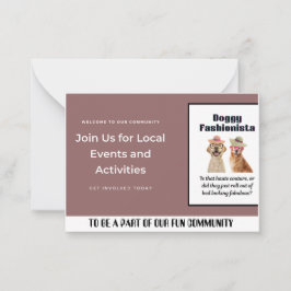 Mooie leuke hond notitiekaartje