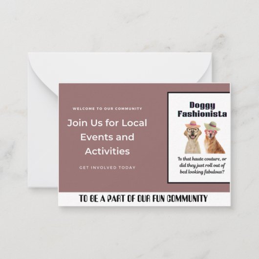 Mooie leuke hond notitiekaartje (Voorkant)