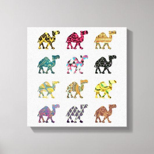 Mooie leuke kameel kunst canvas afdruk (Voorkant)