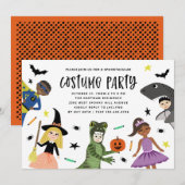 Mooie leuke moderne uitnodiging voor een Halloween (Voorkant / Achterkant)