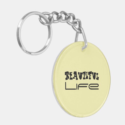 Mooie leven Acryl Sleutelhanger (Voorkant Links)
