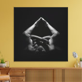 Mooie levende vrouw canvas afdruk (Insitu (Woonkamer))