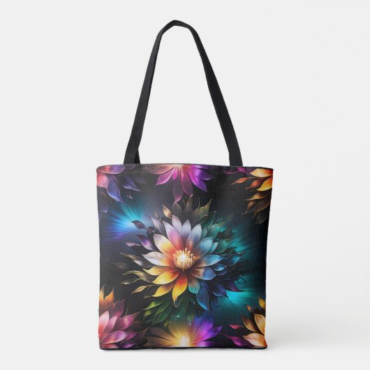 Mooie levendige bloemen Canvas tas (Achterkant)