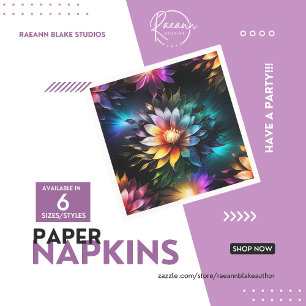 Mooie levendige bloemen papier servet