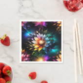 Mooie levendige bloemen papier servet (Insitu)