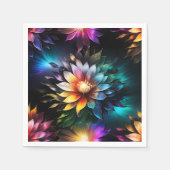 Mooie levendige bloemen papier servet (Voorkant)