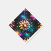 Mooie levendige bloemen papier servet (Hoek)