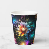 Mooie levendige bloemen papieren bekers (Voorkant)