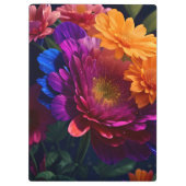 Mooie levendige bloemenmix 2 klembord (Achterkant)