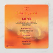 Mooie levendige bruiloft tafel Menu Pilaar Bord (Voorkant)