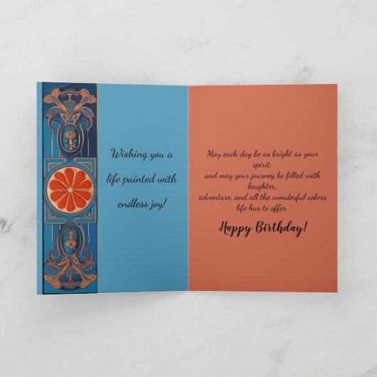 Mooie levendige creatieve Afrikaanse dame verjaard Kaart (Binnen)