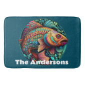 Mooie levendige vis badmat (Voorkant)