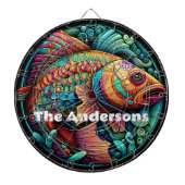 Mooie levendige vis dartbord (Voorkant)