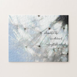 Mooie levensmomenten citeren Sky Blue Dandelion Legpuzzel