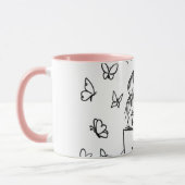 Mooie lezer roze koffiemok mok (Links)