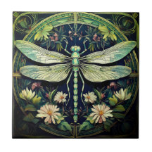 Mooie libel huis tegels