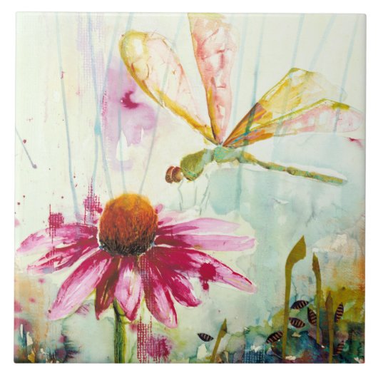 Mooie libel keramische keuken Tegel Tegeltje (Voorkant)