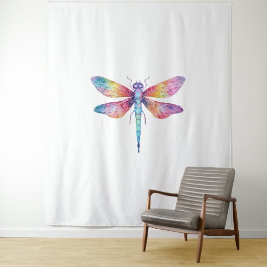 Mooie libel kus hemel insectenliefhebber wandkleed (In situ)