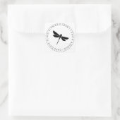 Mooie Libel Retouradres | Op Maat Vierkante Sticker (Tas)
