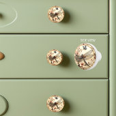 Mooie  libel roze bloemen vlinder keramische knop