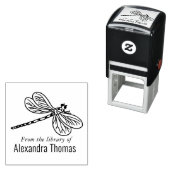 Mooie Libelle #3 Bibliotheek Boek Naam  Zelfinktende Stempel (In situ)