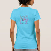 Mooie Libelle Abstracte Kunst om te Dragen T-shirt (Achterkant)