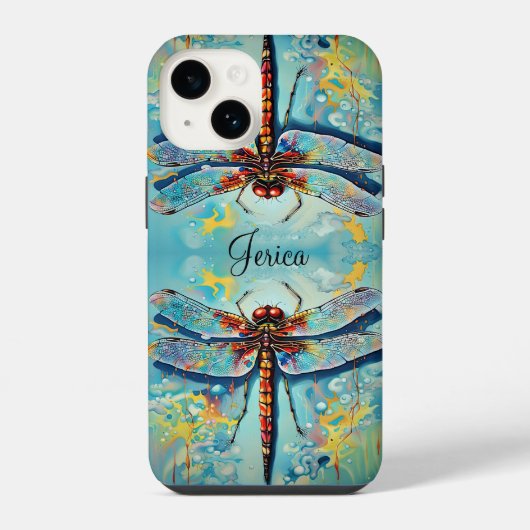 Mooie libellen iPhone hoesje (Achterkant)