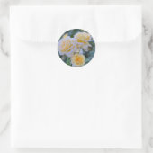 Mooie Licht Gele Rozen Ronde Sticker (Tas)