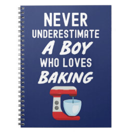 Mooie lichtblauwe bakcadeaus voor kleine bakker ba notitieboek