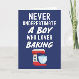 Mooie lichtblauwe bakkaartjes voor kleine bakker p kaart