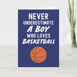 Mooie lichtblauwe basketbalkaartjes voor de babybo kaart