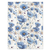 Mooie lichtblauwe bloem tafelkleed (Voorkant)