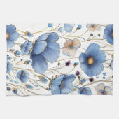 Mooie lichtblauwe bloem theedoek (Horizontaal)