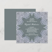 Mooie lichtblauwe bruids douche uitnodiging (Voorkant / Achterkant)