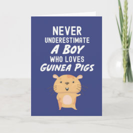 Mooie lichtblauwe cavia-kaarten voor babyjongens e kaart