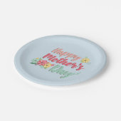 Mooie lichtblauwe Happy Mothers Dag Papieren Bordje (Gekanteld)