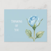 Mooie Lichtblauwe Roos Bloem Briefkaart (Voorkant)