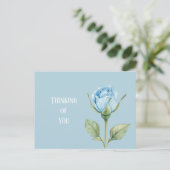 Mooie Lichtblauwe Roos Bloem Briefkaart (Staand voorkant)