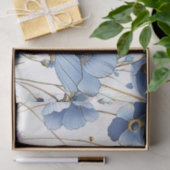 Mooie lichtblauwe wilde bloem tissuepapier (Geschenk)