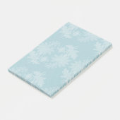 Mooie lichtblauwe witte bloem faux kant post-it® notes (Schuin)