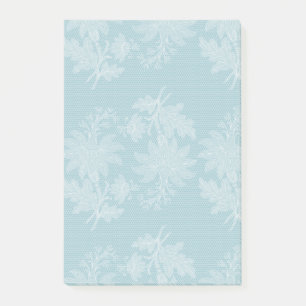 Mooie lichtblauwe witte bloem faux kant post-it® notes